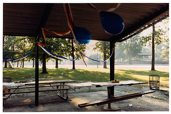 Leftover Balloons At Picnic Shelter