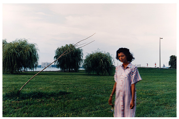Woman In Striped Dress